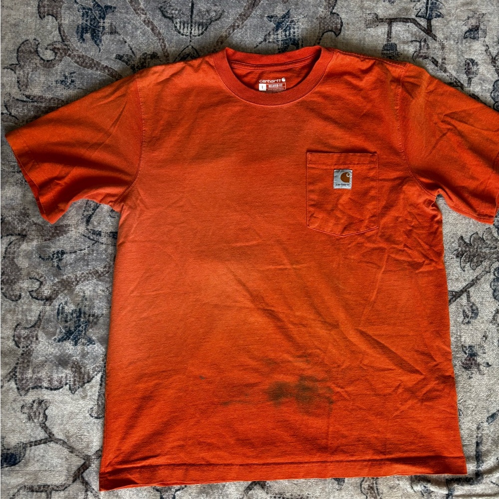 Carhartt Men's Bright Orange Short Sleeve Tee